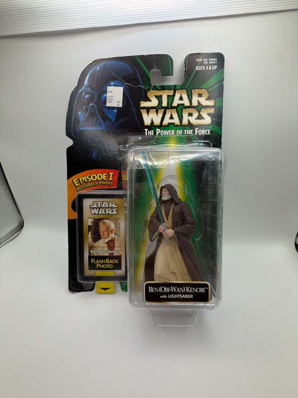 Star Wars The Power of the Force Ben (Obi-Wan) Kenobi Action Figure with Lightsa
